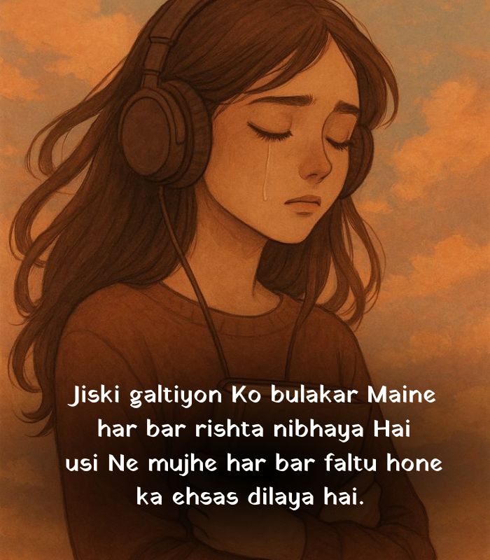 Broken Heart shayari in hindi 4 line