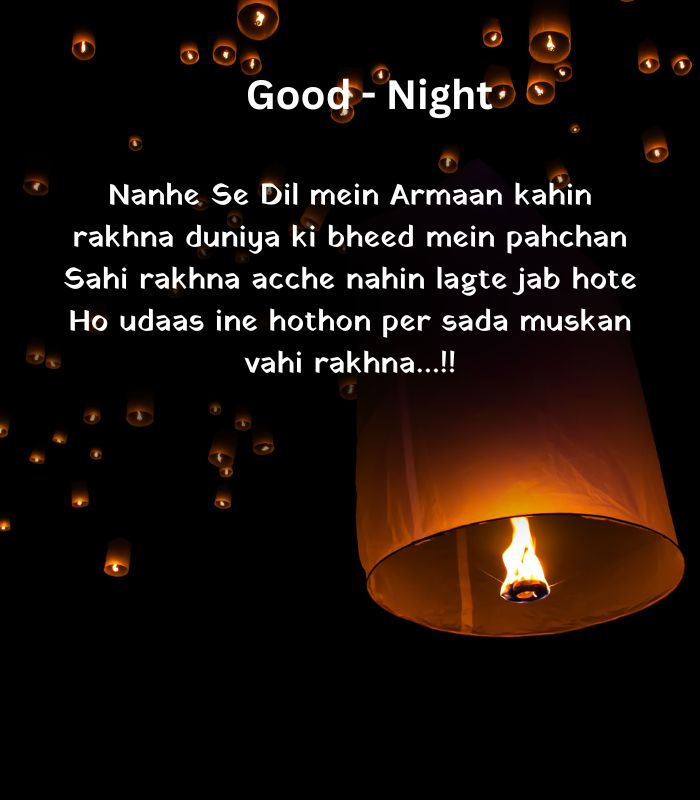 Romantic good night shayari in english