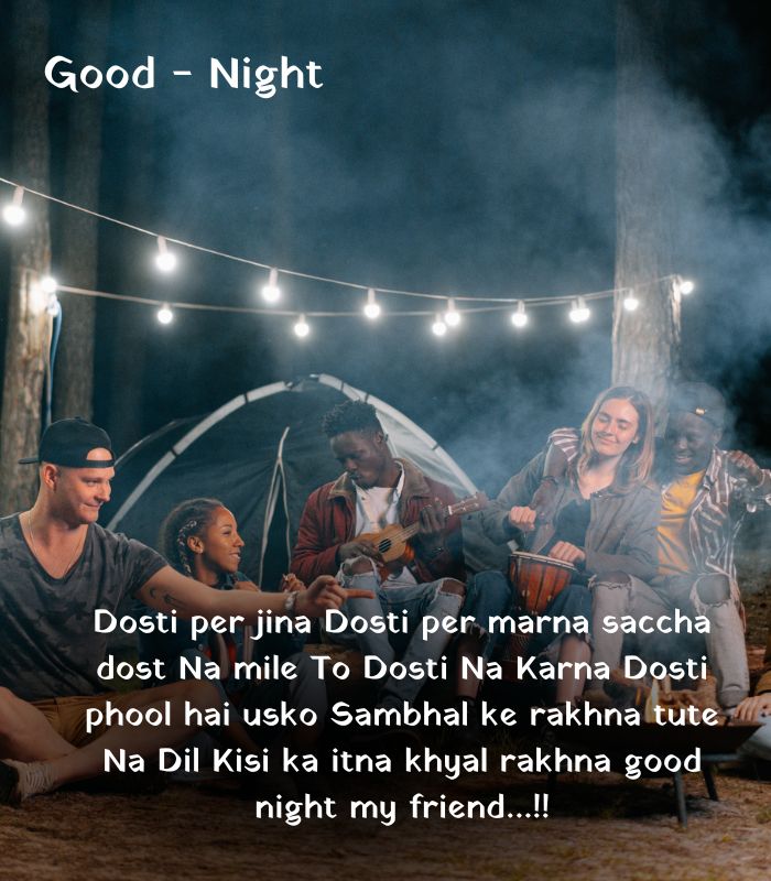 Dosti per good night shayari