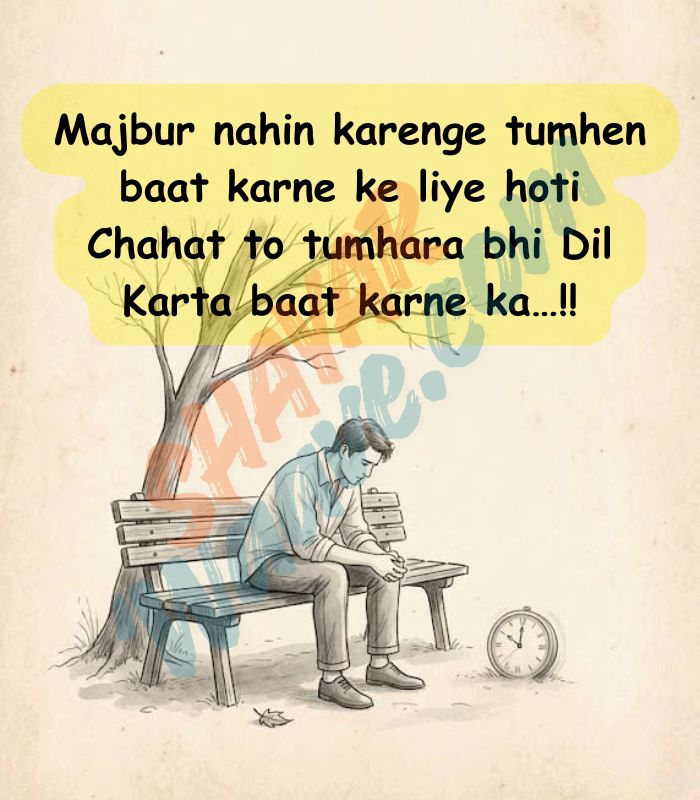 Majbur nahin karenge tumhen baat karne ke liye shayari